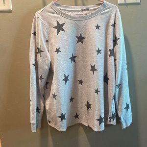 Sonoma grey crewneck with black stars size XL